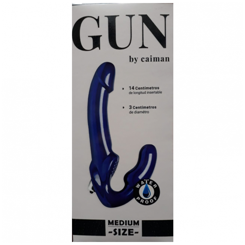 Strap On Gun con Vibro Medium Azul